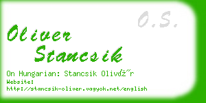 oliver stancsik business card